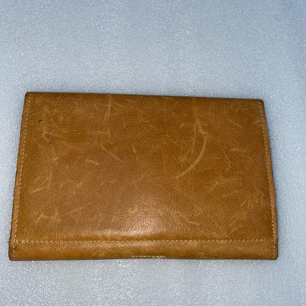Hearth And Hand Brown Leather Travel Wallet Organizer Envelope 4.5” X 7” EUC - Picture 3 of 8